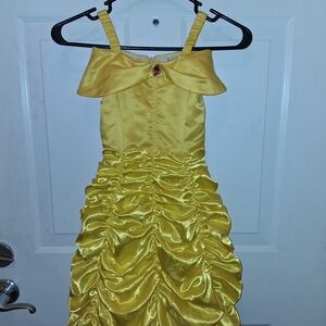 Elegant Yellow Kids Dress Disney BELL BEUTY AND THE BEAST Play Time Costume
